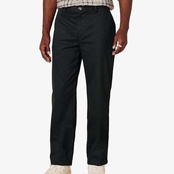 NWT Amazon Essentials Men's Black Chino Trousers - Picture 1 of 5